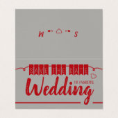  rood Bunting, foto sparen de Datum Kaart Visitekaartje (Buitenkant ongevouwen)