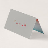  rood Bunting, foto sparen de Datum Kaart Visitekaartje (Achterkant)