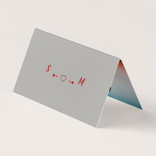  rood Bunting, foto sparen de Datum Kaart Visitekaartje (Achterkant)