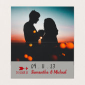  rood Bunting, foto sparen de Datum Kaart Visitekaartje (Binnenkant ongevouwen)