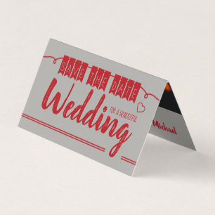 rood Bunting, foto sparen de Datum Kaart Visitekaartje