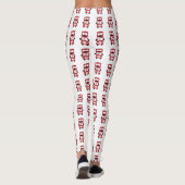 Rood busontwerp met dubbele decker leggings (Achterkant)