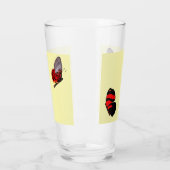 Rood Butterflies Drink glas (Links)