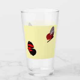 Rood Butterflies Drink glas