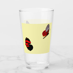 Rood Butterflies Drink glas