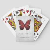 Rood-Butterfly-wedstrijdkaarten Pokerkaarten (Achterkant)