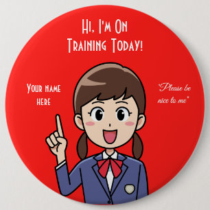 Rood Button treinwerknemer