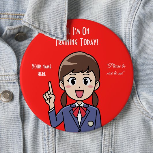 Rood Button treinwerknemer (In situ)