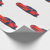 Rood C6 Corvette inpakpapier (Hoek)