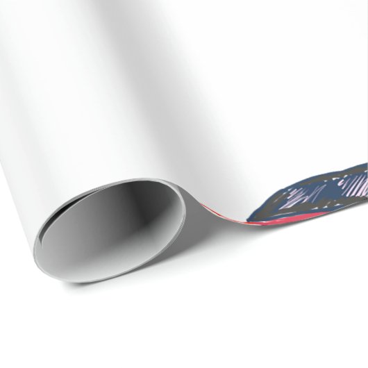 Rood C6 Corvette inpakpapier (Rol Hoek)