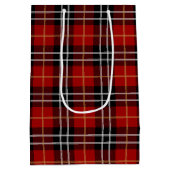 Rood cadeau Label op tartan Medium Cadeauzakje (Achterkant)