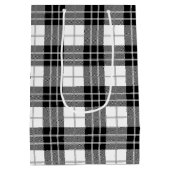 Rood cadeautje Label op Tartanje geplakt met een g Medium Cadeauzakje (Achterkant)