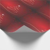 Rood cadeautje voor kerstmis cadeaupapier (Hoek)