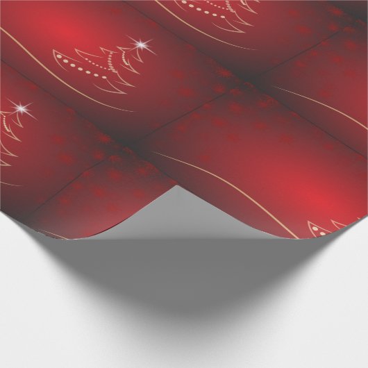 Rood cadeautje voor kerstmis cadeaupapier (Hoek)