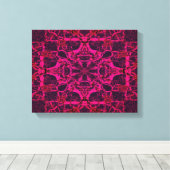 Rood caleidoscoop patroon canvas afdruk (Insitu (Houten vloer))