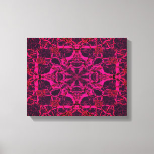 Rood caleidoscoop patroon canvas afdruk