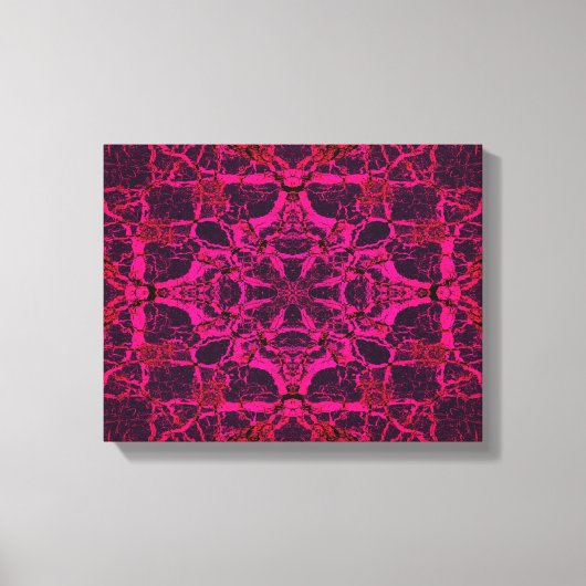 Rood caleidoscoop patroon canvas afdruk (Voorkant)