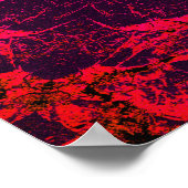 Rood caleidoscoop patroon poster (Hoek)