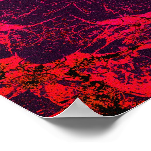 Rood caleidoscoop patroon poster (Hoek)