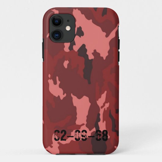 Rood camouflagepatroon Case-Mate iPhone case (Achterkant)