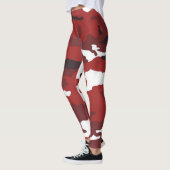 Rood camouflagepatroon leggings (Links)