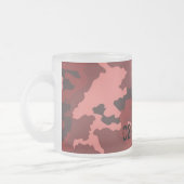 Rood camouflagepatroon matglas koffiemok (Links)