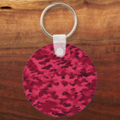 Rood Camouflagepatroon met Blos Sleutelhanger (Voorkant)