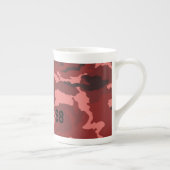 Rood camouflagepatroon porselein kop (Rechts)