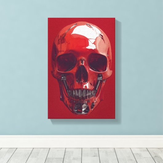 ROOD CANVAS AFDRUK (Insitu (Houten vloer))