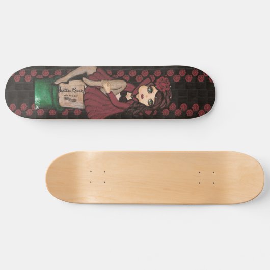 Rood Caped Quantum Cutie Skateboard (Horizontaal)