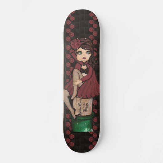 Rood Caped Quantum Cutie Skateboard (Voorkant)