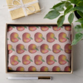 Rood Cartoon Apple Fruit Patroon op roze Tissuepapier (Geschenk)
