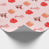 Rood casino decoratief patroon cadeaupapier (Hoek)