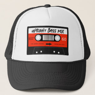 Rood  cassette met een utoppervlak tapemengsel trucker pet
