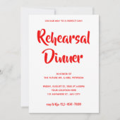 rood Casual schrift | Uitnodiging voor een repetit (Voorkant)