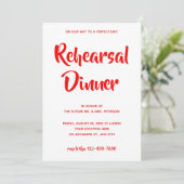 rood Casual schrift | Uitnodiging voor een repetit (Staand voorkant)