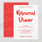 rood Casual schrift | Uitnodiging voor een repetit (Voorkant / Achterkant)