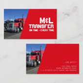 Rood CDL Truck Driver Delivery Freight Distributio Visitekaartje (Voorkant / Achterkant)