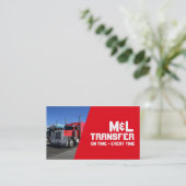 Rood CDL Truck Driver Delivery Freight Distributio Visitekaartje (Staand voorkant)