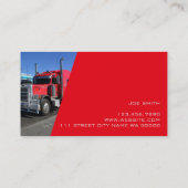 Rood CDL Truck Driver Delivery Freight Distributio Visitekaartje (Achterkant)
