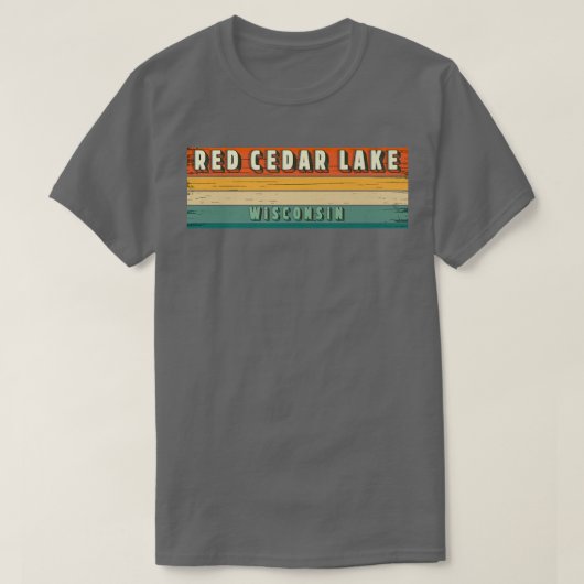 Rood Cedar Lake Boating Vist T-shirt (Design voorkant)