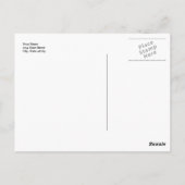 Rood centrum klassieke monogram foto bedankt briefkaart (Achterkant)