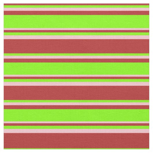 Rood, Chartreuse en Roze Lond Patroon Stof (Close Up)