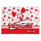 Rood-Cheerleader personaliseren Groot Cadeauzakje (Voorkant)