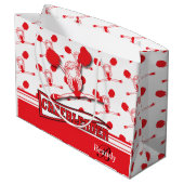 Rood-Cheerleader personaliseren Groot Cadeauzakje (Achterkant Gekanteld)