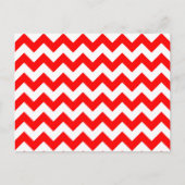 rood Chevron Patroon Briefkaart (Voorkant)