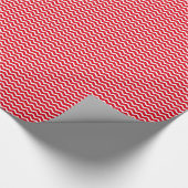 Rood Chevron Patroon Cadeaupapier (Hoek)