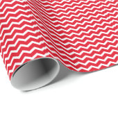 Rood Chevron Patroon Cadeaupapier (Rol Hoek)