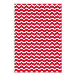 Rood Chevron Patroon Foto Afdruk