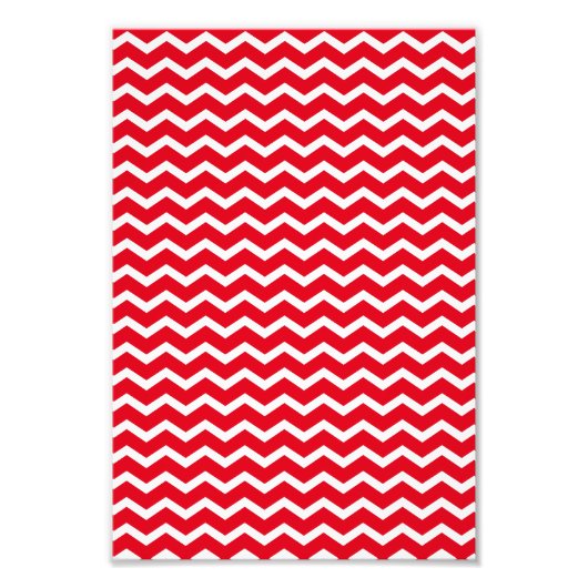Rood Chevron Patroon Foto Afdruk (Voorkant)